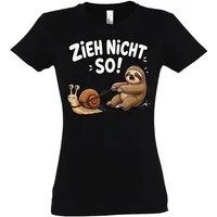 Youth Designz Print-Shirt "Zieh nicht so!" Damen T-Shirt mit Lustigen Print Geschenk Statement mit witzigen stylischen Aufdruck für Frauen