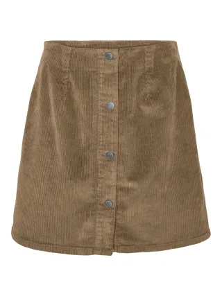 VERO MODA - VMETTA HR SHORT CORD SKATER SKIRT NOOS Silver Mink - Gr. - L