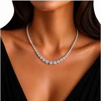 ROUGEMONT Collier Luxuriöse Damen Collier Halskette Zirkonia 45cm Belle Couture, Funkelndes Zirkonia Collier