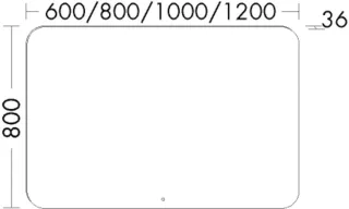 Burgbad Leuchtsp. Uomo PG3 800x800x36 Uomo PG3, SIIN080PN719 SIIN080PN719
