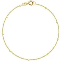Silberkettenstore Goldarmband Erbsketten Armband mit Kugeln 1mm - 333 Gold