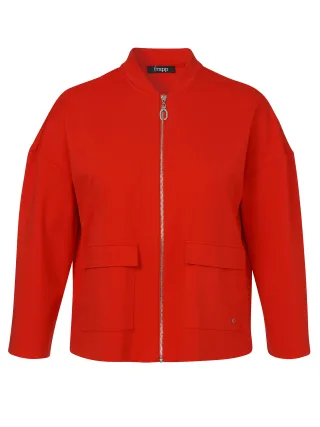Frapp - Jacke Stehkragen 1/1 Arm Zipper red - Gr. - 44