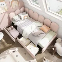 Odikalo Polsterbett Kinderbett Jugendbett Schubladen Stauraum Daybett Tagesbett 90x200/190