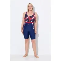 Ulla Popken Badeanzug Badeanzug langes Bein ohne Softcups Zipper