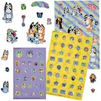 Bluey Aufkleber Set 500 Stück mehrfarbig Sticker Set für Kinder Schule, (Packung)