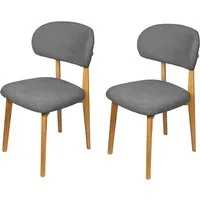 Home affaire Esszimmerstuhl Nomo Polsterstuhl, Küchenstuhl, 4-Fußstuhl (2 St), Chenille, Massivholzbeine, Retro