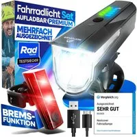 Nextcover Fahrradbeleuchtung NEXTCOVER® Fahrradlicht Set mit [LightSense] Sensor & 11h Akkulaufzeit