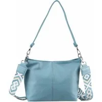 ITALYSHOP24 Schultertasche DAMEN TASCHE SHOPPER Hobo Bag Reise Freizeit Urlaub Leder Optik leicht (Spar-Set: Tasche mit 2 Gürtel, Zusatz Muster Stoffgurt Umhängeband), Handtasche Crossbody Umhängetasche Beuteltasche Crossover BodyBag