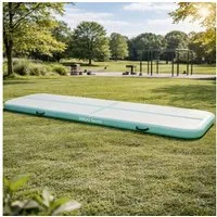 HAGO Sportmatte AirTrack Turnmatte Tumbling Gymnastikmatte Tumblingmatte aufblasbar (1-St), Rutschfest, aufblasbar, Tragegriffe