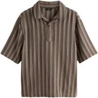 Next Poloshirt Kurzärmeliges Polohemd mit vertikalen Streifen (1-tlg)