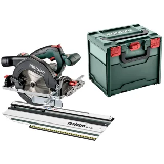 Metabo Akku-Handkreissäge KS 18 LTX 57 Set mit Kappschiene KFS 44 - metaBOX 340 - 691195000
