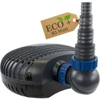 KERRY Teichpumpe ECO 12000 L/H, nur 85 Watt, Vorfilterkammer, 5,5m Förderhöhe