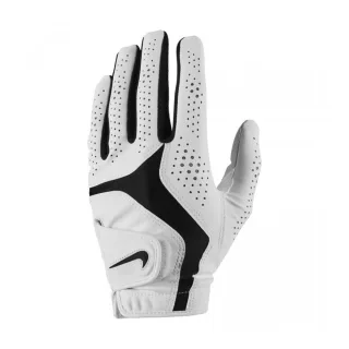 Nike - "Dura Feel X" Linkshänder Golf-Handschuh, Polyester, PU-Kunststoff, Nylon, Spandex (Weiß/Schwarz)
