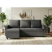HOMALL Ecksofa Multifunktionales L-Form Schlafsofa, mit Stauraum, Gästebett-Funktion, wechselbarer Links-/Rechtsposition, Tassenhaltern & Seitentasche