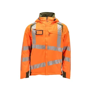 MASCOT Herren Winterjacke ACCELERATE SAFE Hi-vis Orange / Moosgrün S - 19035-449-1433-S