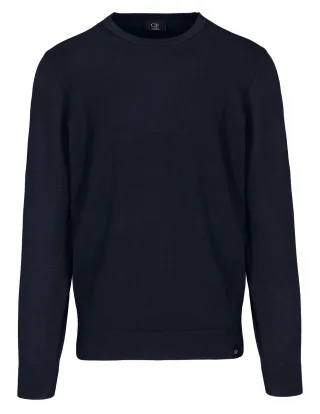 COMMANDER Finest Clothing - Roundneck Pullover, uni dark navy - Gr. - S