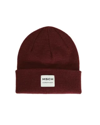 msch copenhagen - MSCHMojo Logo Beanie syrah - Gr. - OS