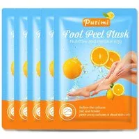 P-Beauty Cosmetic Accessories Fußmaske Fusspeeling Fußpflege Anti Hornhaut Socken Hornhautentferner mit Lemon, 5-tlg., 1 Paar, 3 Paar oder 5 Paar