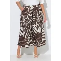 Ulla Popken Culotte Hosenrock Zebra extraweites Bein Komfortbund