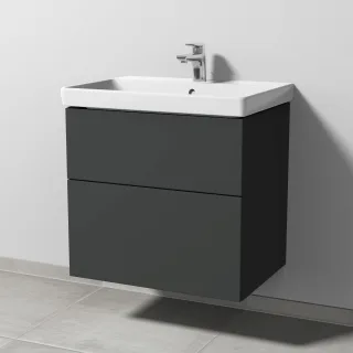 Sanipa 3way Waschtischunterbau zu Villeroy & Boch Avento Waschtisch mit 2 Auszügen, Graphit-Matt SP6221B