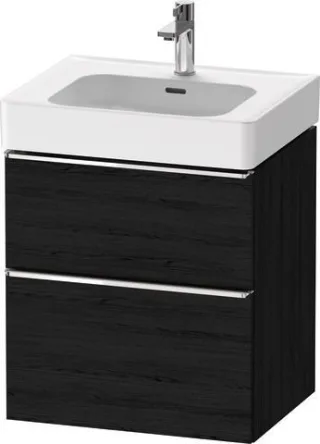 Duravit D-Neo Waschtischunterbau wandhängend Eiche Schwarz Matt 584x452x625 mm - DE4376010160000 DE4376010160000