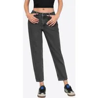 Imily Bela Mom-Jeans Damen mittelhohe Mom-Jeans in 7/8-Länge (Packung, 1-tlg., 1per-Pack) 5-Pocket-Style