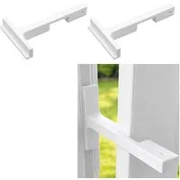 TSB Werk Fensterbeschlag Fensterstopper Fensterfeststeller Fensterhalter (2 St), Kippfensterhalter, Sicherung, Weiß, Zuknallschutz