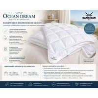 Sansibar Sylt Kunstfaserbettdecke Sansibar Leichte Bettdecke Ocean Dream, Sommerdecke mit Baumwollbezug, Füllung: 100% Polyester (Sensofill), Bezug: 100% Baumwolle, atmungsaktiv, hautfreundlich, waschbar