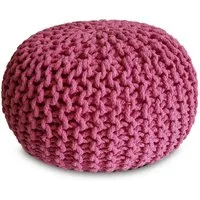 Amagohome Sitzhocker Strickhocker Pouf Ø45 o. 55cm Bodenkissen Sitzpouf XXL Baumwolle recyc
