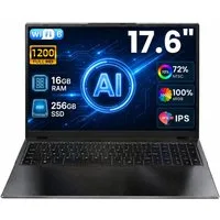 MENGHU 17,6 Zoll Laptop mit Intel Core i3 16GB RAM 256GB SSD AI-Unterstützung Notebook (Intel® Core™ i3-10100Y, 16 GB, 256 GB SSD)