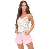 Donna Shorty Emilia (Set, 2 tlg., 2-teilig) Damen Pyjama 2-teilig Shorty Schlafanzug Spaghettiträger Baumwolle