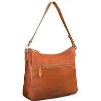 Benthill Handtasche Damen Echt Leder Umhängetasche Schultertasche Ledertasche Vintage Bag, Reißverschlussfach