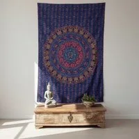 Guru-Shop Tagesdecke Indisches Mandala Tuch, Wandtuch, Tagesdecke..