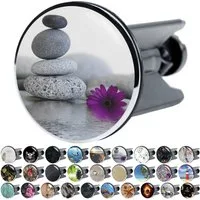 Sanilo Waschbeckenstöpsel mit Motiv, viele schöne Abflussstöpsel zur Auswahl, Ø 4 cm, hochwertig, universell, 100% wasserdicht
