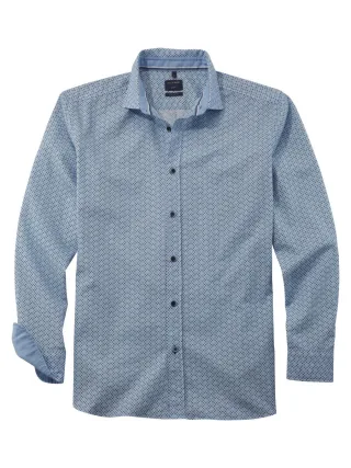 OLYMP - Regular Fit: Freizeithemd blau - Gr. - M