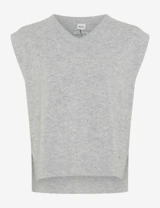 BRAX - Strickpullunder mit V-Neck grau - Gr. - 44