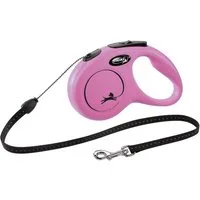 flexi Flexileine FLEXI Rollleine New CLASSIC Seil - 5m, bis 12kg Farbe: Pink