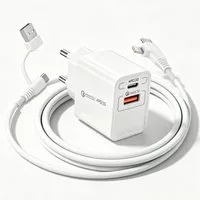 neue dawn 20W USB C Schnellladegerät mit 4in1 Kable für iPhone 16 15 14 13 Serie USB-Ladegerät (1* 20W Ladegerät + 1*4in1 Ladekabel, 1-tlg., 1, iPhone Air 16 15 14 13 12 Serie,iPad Pro 2024 2023,Pad Air 2026 2025)