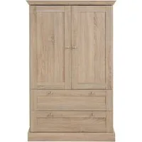 OTTO home Kleiderschrank Binz, Wäscheschrank, Mehrzweckschrank, skandinavischer Landhausstil (B/H/T ca. 84/130/35 cm) viele Stauraummöglichkeiten, Metallgriffe, Türen mit Rahmen/ Kassetten