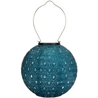 Pauleen LED Solarleuchte Sunshine Charm Lampion Solar blau Tyvek Vlies, LED fest integriert, Laterne
