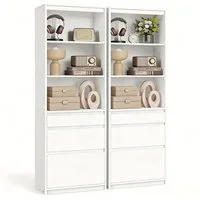 VASAGLE Bücherregal Standregal, Hochschrank, 3 Schubladen, verstellbare Ablagen