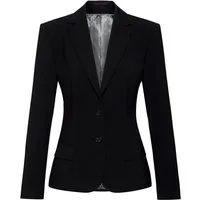 GREIFF Longblazer Greiff Corporate Blazer PREMIUM Damen Slim Fit OEKO TEX® Schwarz