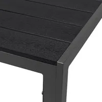 INDA-Exclusiv Küchentisch Gartentisch Aluminium anthrazit / schwarz 160x90cm