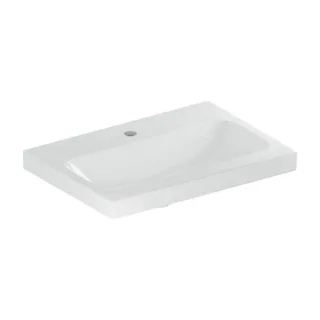 Geberit iCon Light Waschtisch 501841006 60x42cm, Hahnloch mittig, ohne Überlauf, weiß KeraTect