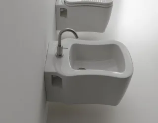 Axa one Serie Nutty Wand-Bidet mit 1 Hahnloch, B: 370, T: 570 mm, weiss glänzend 17020