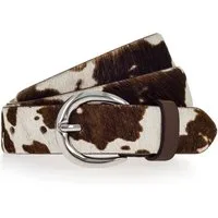 Tamaris Ledergürtel "Elsa Silver" Fell-Optik