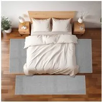 SIMPEX24 Kurzflor-Bettumrandung Bordüre Design, Höhe 7 mm, (Bett-Set, 3-tlg., Bettvorlage), Schlafzimmer Teppich Bettumrandung Läufer Set 3 teilig