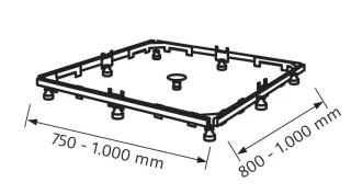 HSK Montagerahmen, für Acryl-Duschwannen 75 x 80 bis 100 x 100, 590100 590100