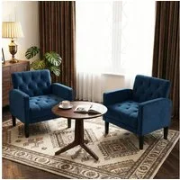 GRAVFORCE Ohrensessel Polstersessel Modern Loungesessel Wohnzimmer (2-St), Stoff bis 136 kg