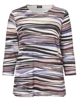 VIA APPIA DUE - T-Shirt U-Boot 3/4 Arm Druck dunkelblau multicol. - Gr. - 48
